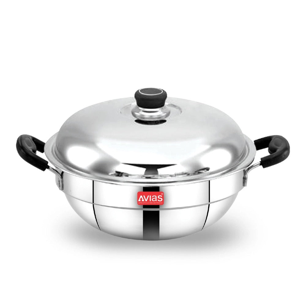 AVIAS All Rounder Multi Kadhai Plus | High Quality And Food-Grade Stainless Steel | Gas & Induction Compatible | Idli with Dhokla Plates - view 2