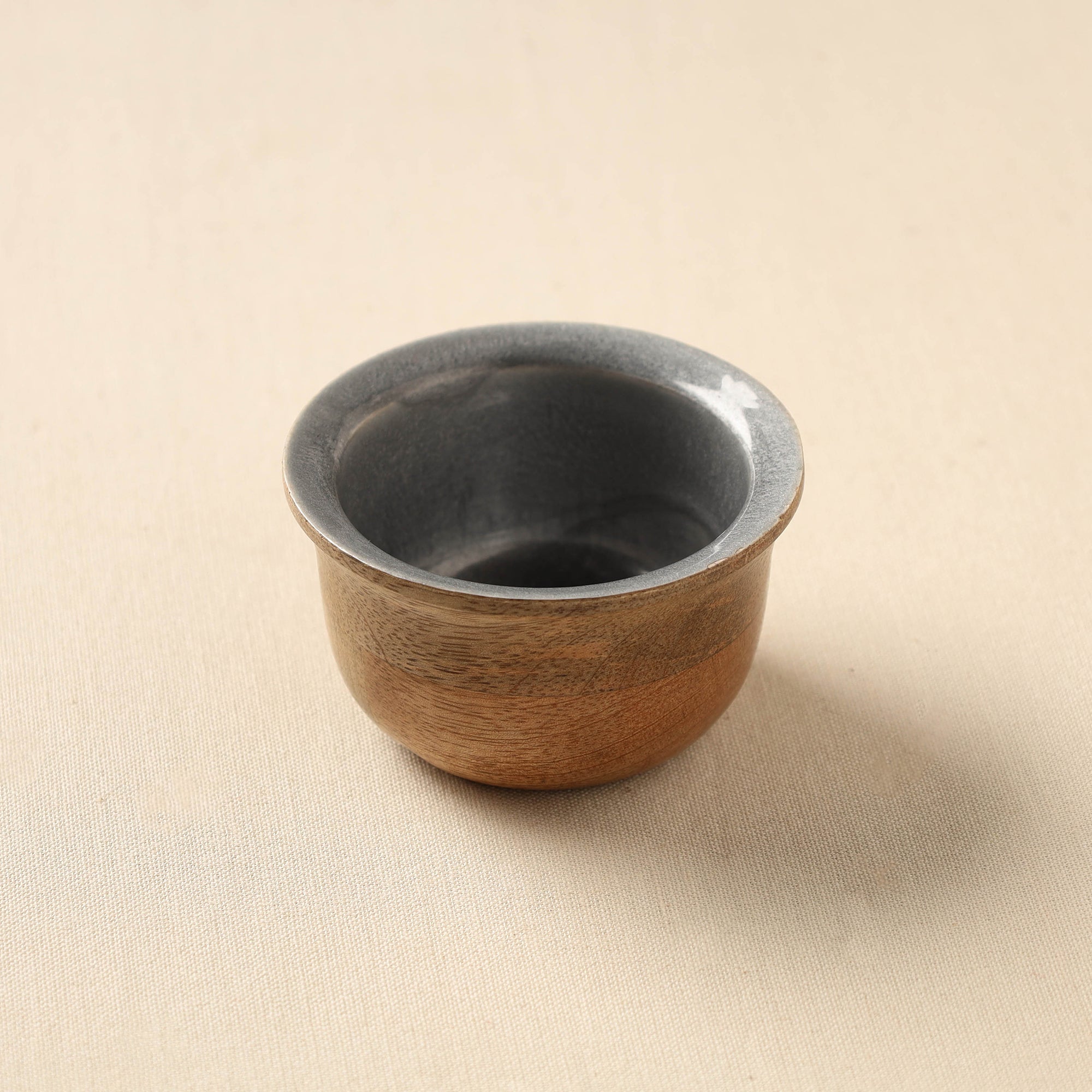 HAVELI CHRONICLES Brown - Handcrafted Mango Wooden Bowl (3 x 3 in)