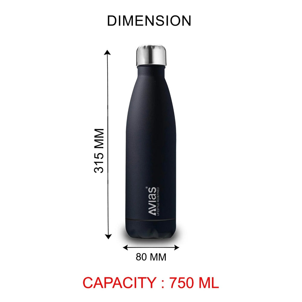 AVIAS Evita Premium Stainless Steel Vacuum Insulated Flask Water Bottel | Silver | 1 Pc - view 6