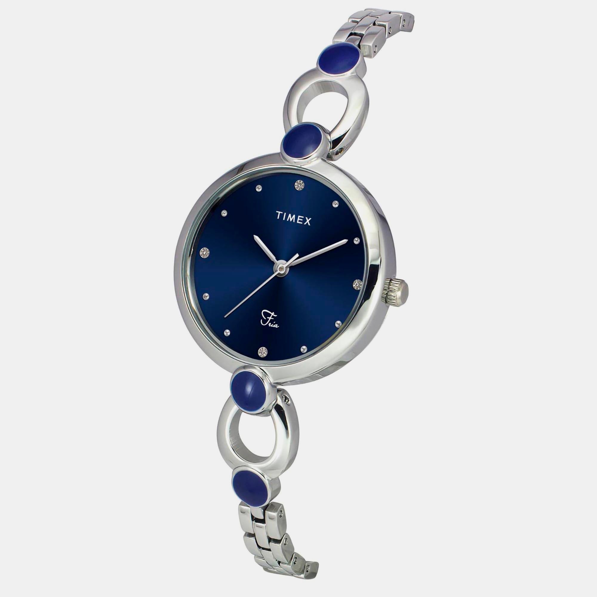 Timex Fria Women Quartz Blue Dial Analog Brass Watch TWEL18100 - view 4