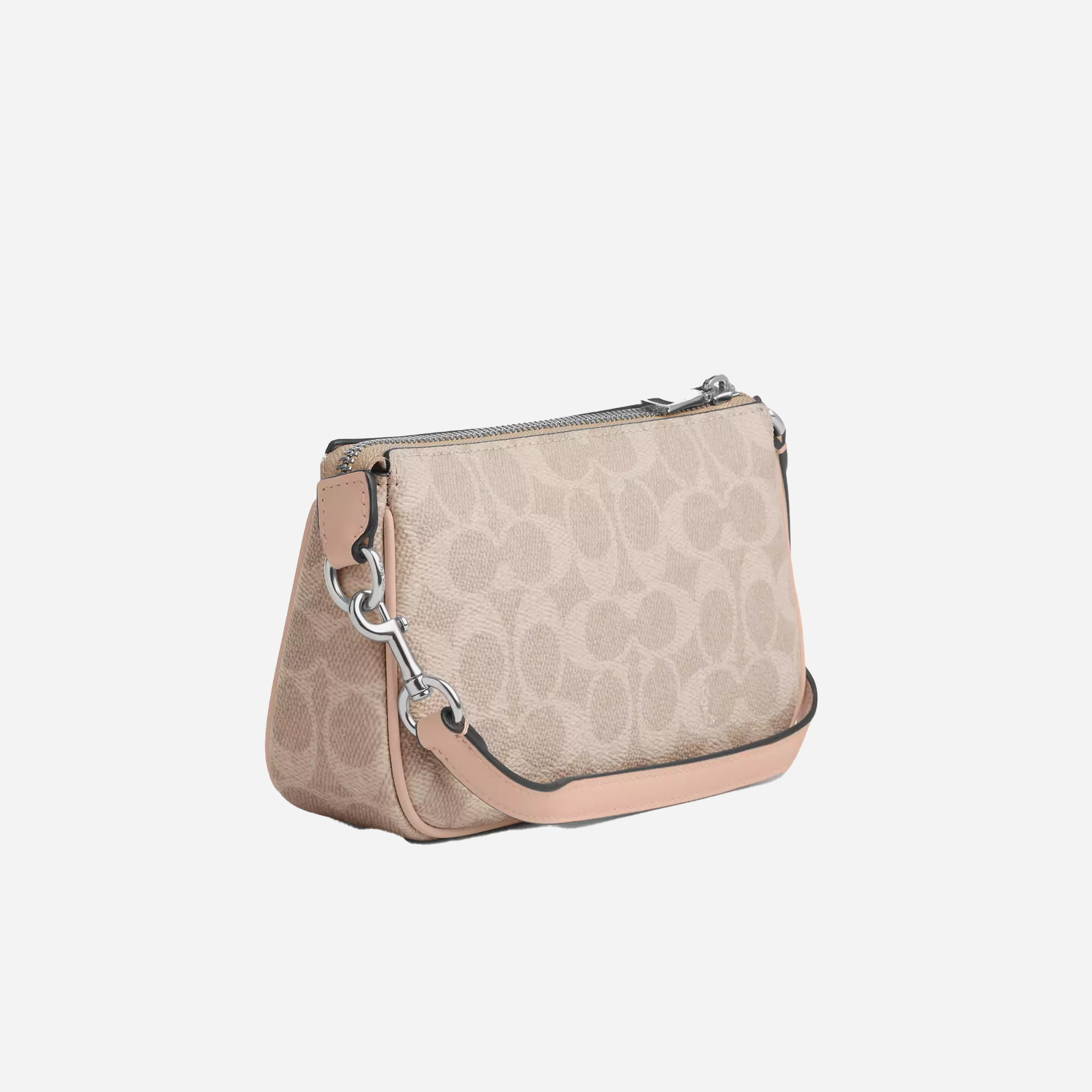COACH Nolita 19 In Signature Canvas Silver/Sand/Taupe - view 2
