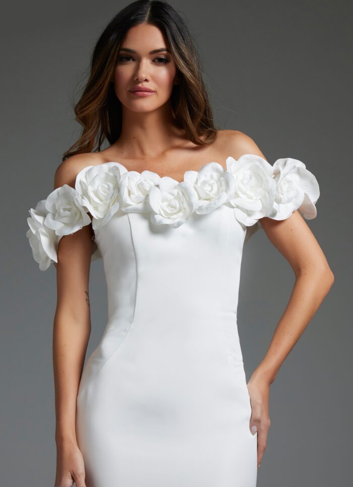 Jovani JB40594 Bridal Gown Long mermaid Rosette Wedding Dress - view 5
