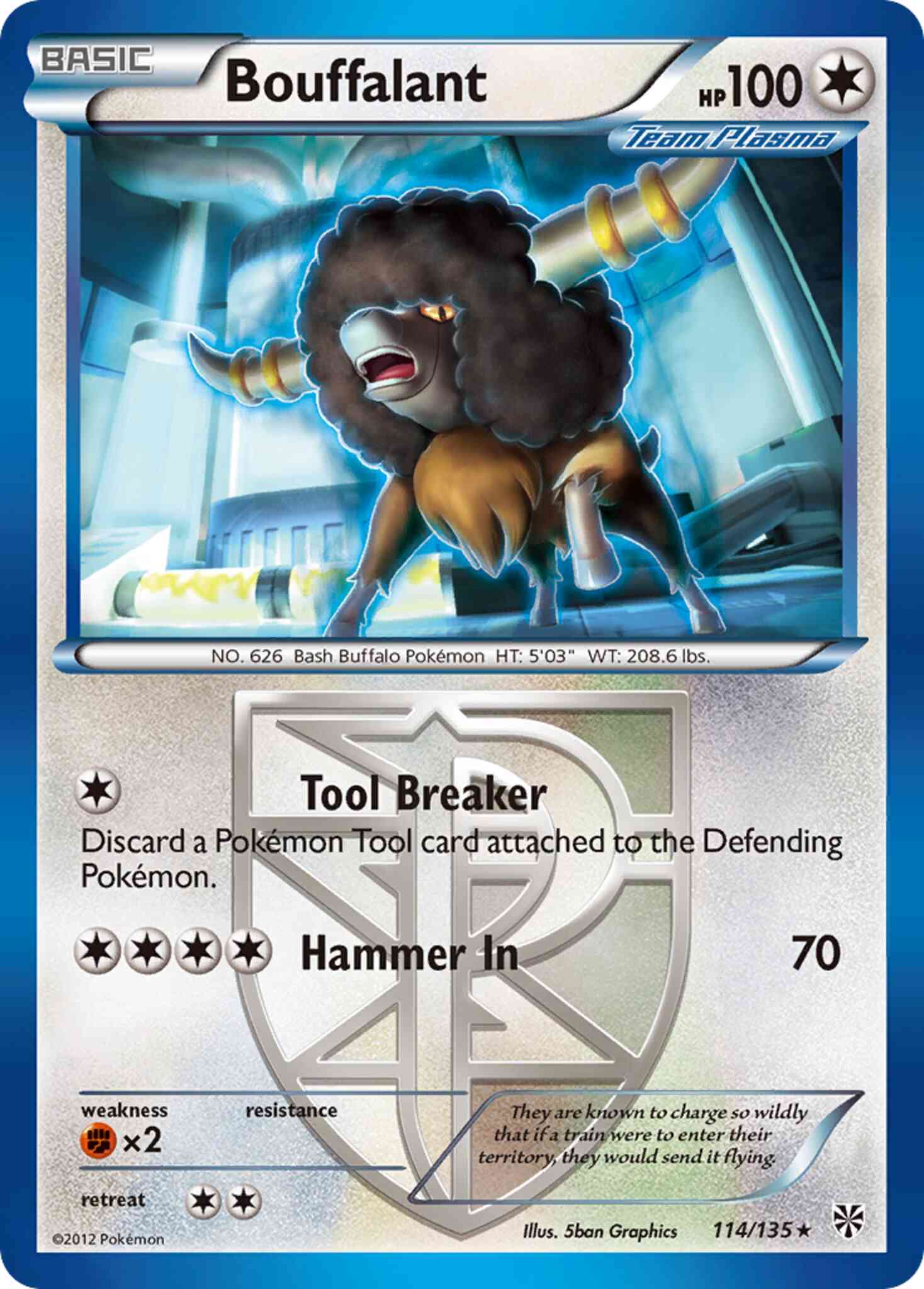 Rare bw8-114 non-holo – Pokémon Bouffalant - 114/135 - Rare [bw8-114] [Non-Holo]