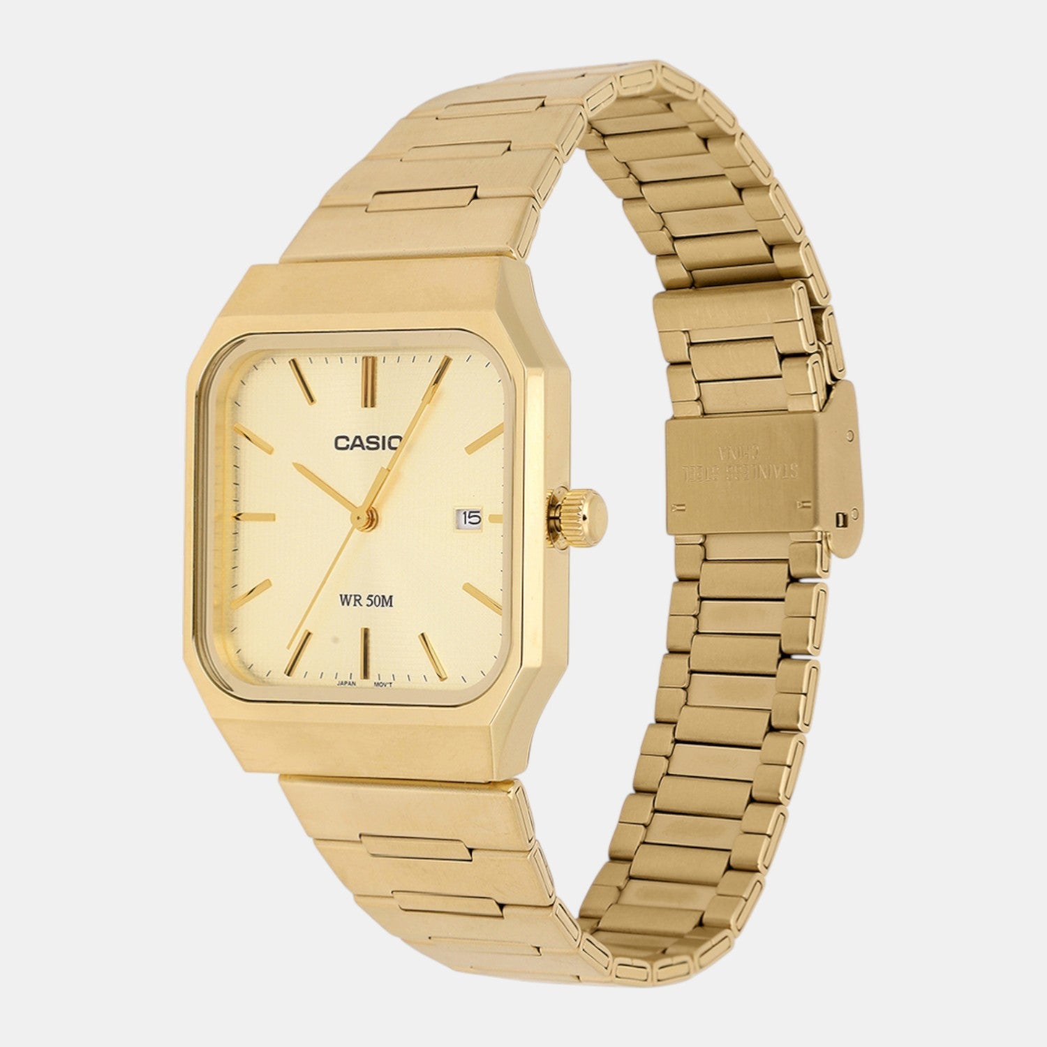 Casio Enticer Men Quartz Gold Dial Analog Stainless Steel Watch A2470 - view 4