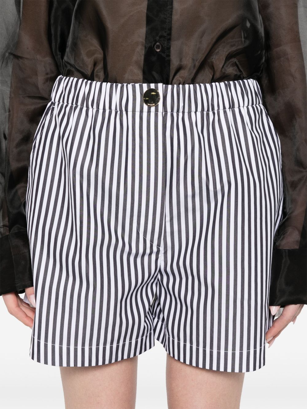 Sportmax Striped cotton shorts – Cotton 100% - view 4