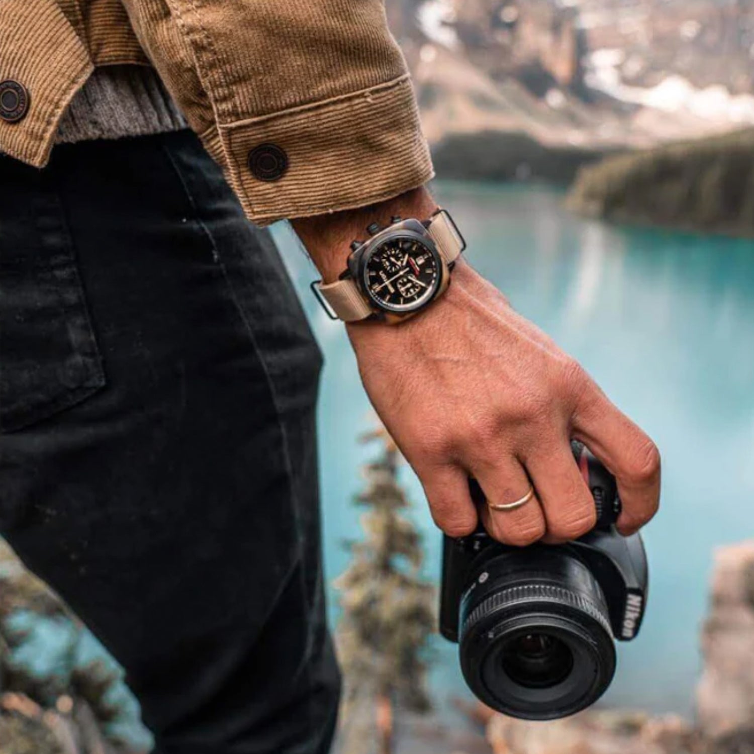 Briston Clubmaster Sport Men Quartz Matt Black Dial Chronograph Nato Watch 18142.PBAM.TSS.5.NK - view 2