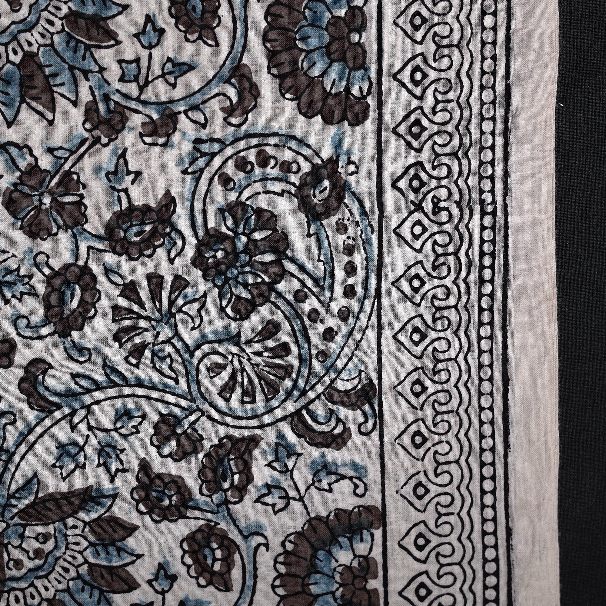 BAGH PRINTS BY UMAR FARUK KHATRI Brown - Natural Dyed Cotton Bagh Print Fabric 06 - view 4