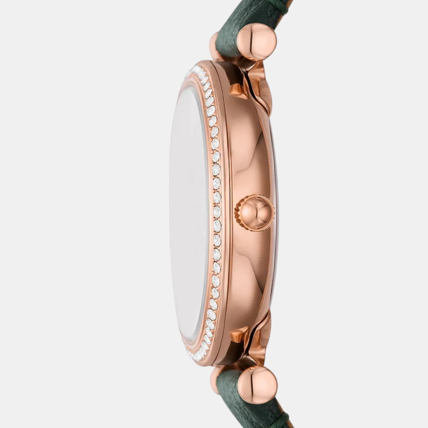 Fossil Carlie Women Quartz Green Dial Analog Leather Watch ES5370 - view 2
