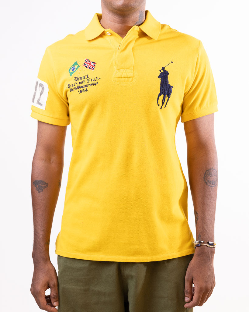 POLO RALPH LAUREN Ralph Lauren Track & Field Polo T-Shirt - Brazil Yellow
