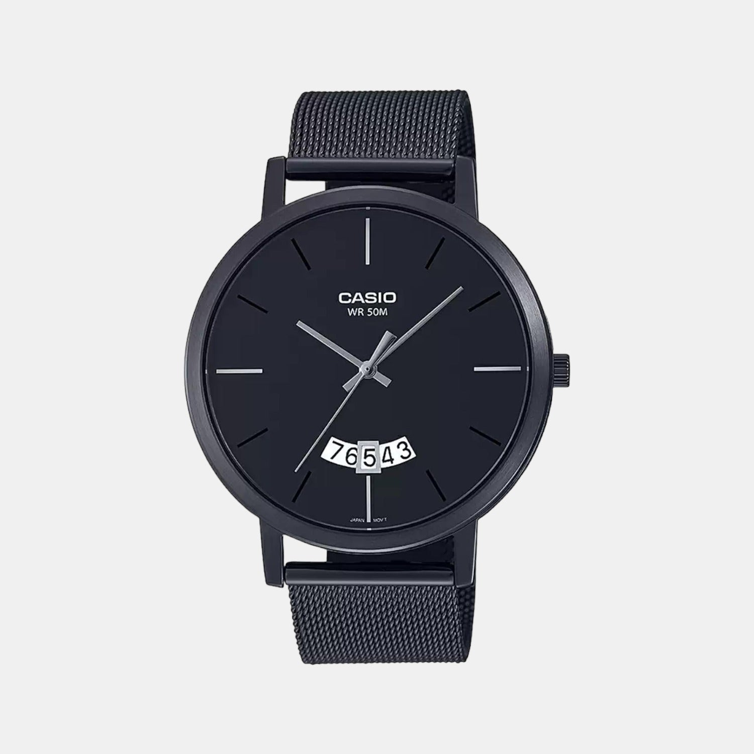 Casio Enticer Men Quartz Black Dial Analog Stainless Steel Watch A1874