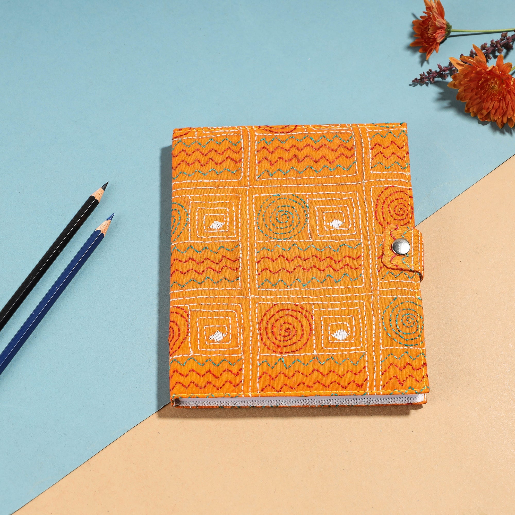 ASALKAAR Bengal Kantha Work Handcrafted Notepad (7 x 6 in)