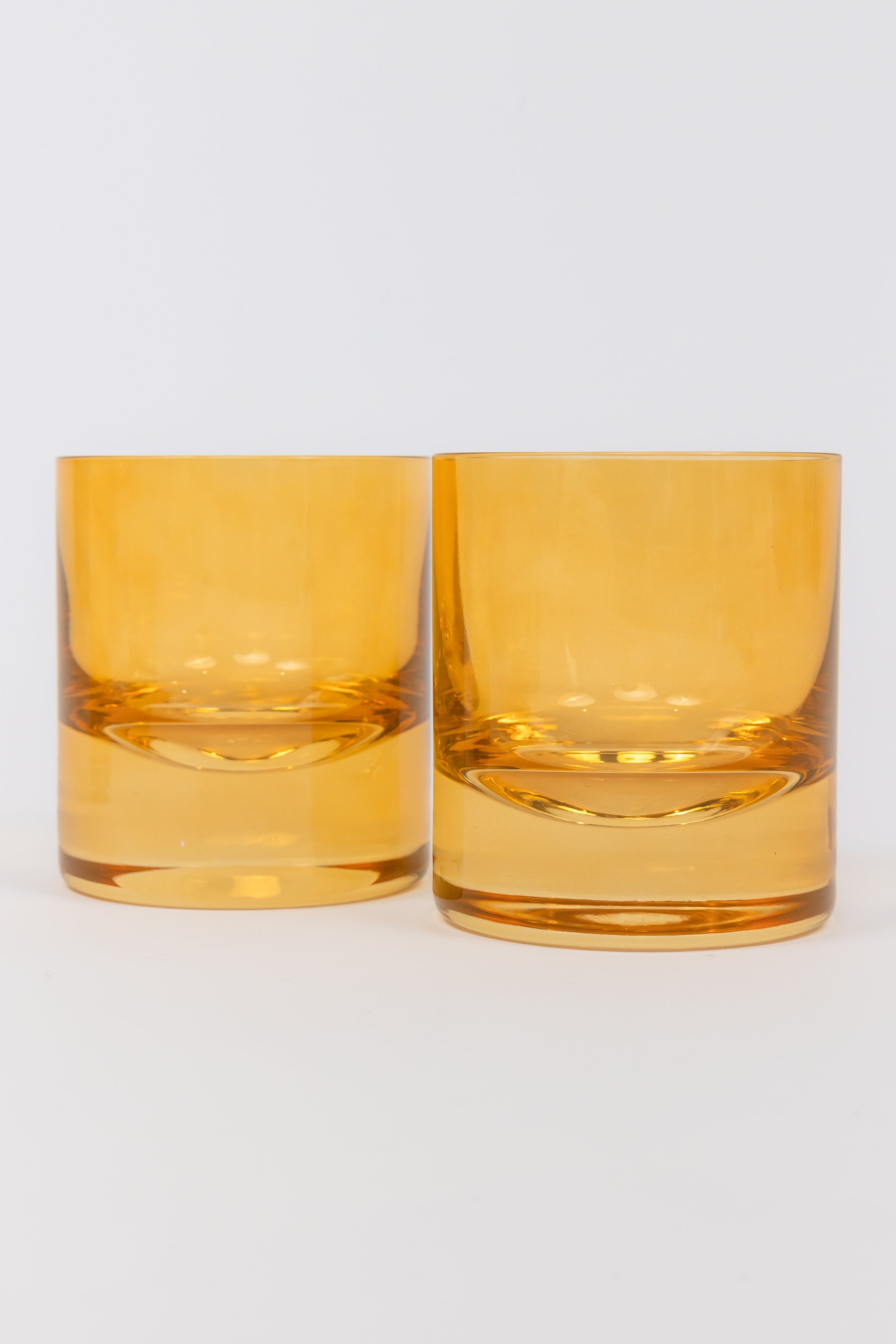 Estelle Colored Glass Estelle Colored Rocks Glass - Set of 2 {Butterscotch}