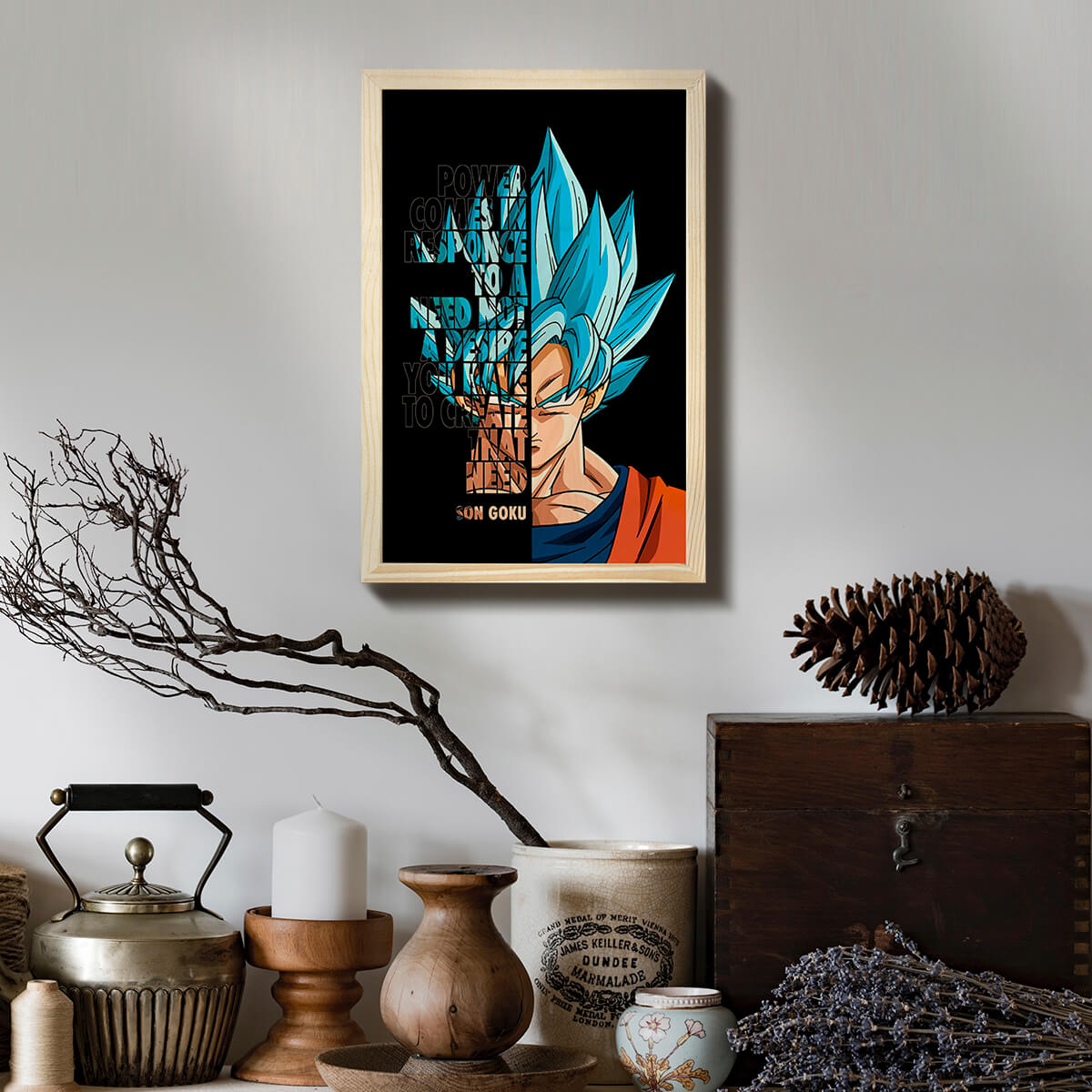 Bigsmall_cc Son Goku Wooden Wall Art - view 7