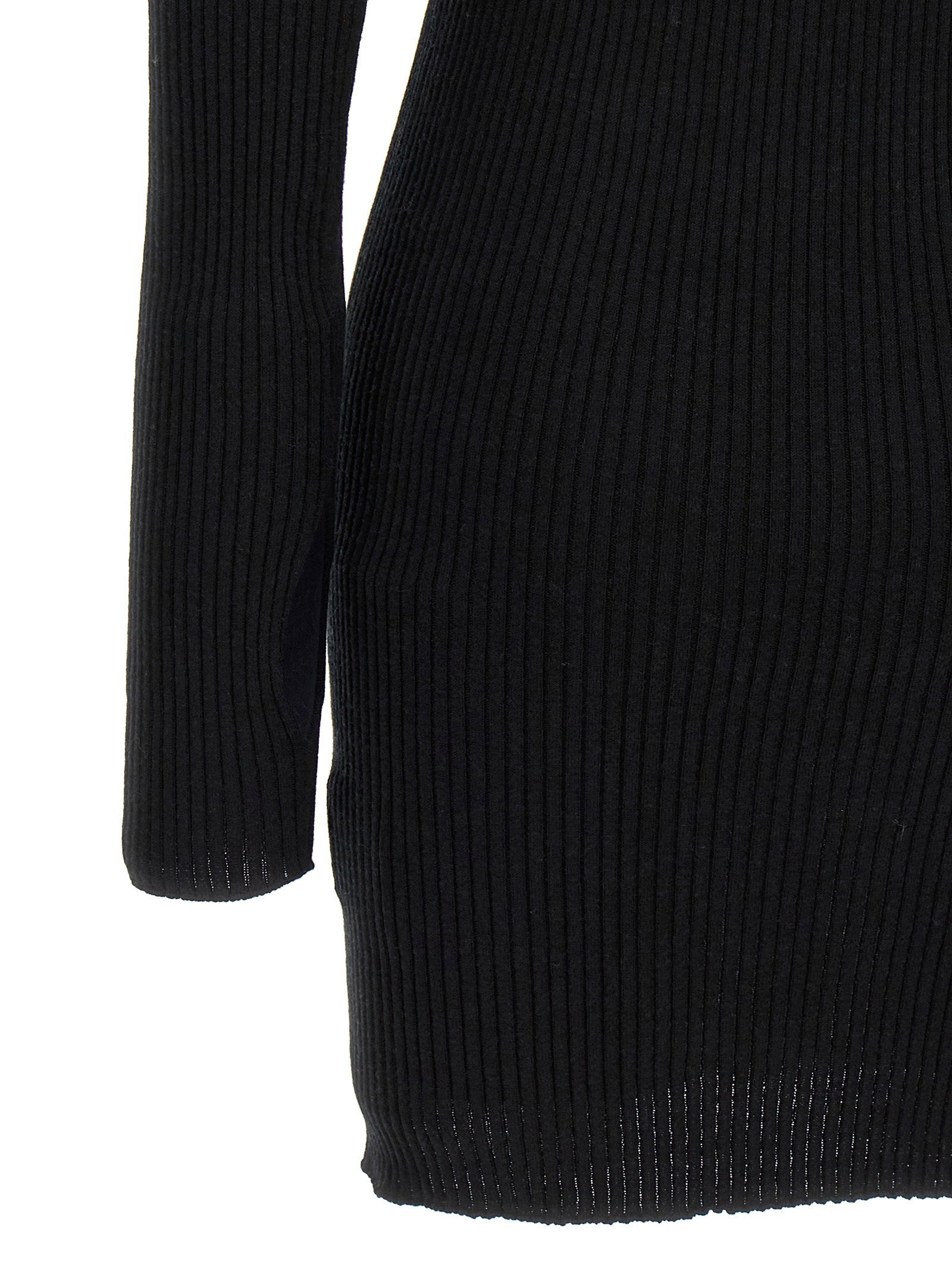 Courreges Solar Light Rib Dress – 80% cotton, 20% wool - view 4