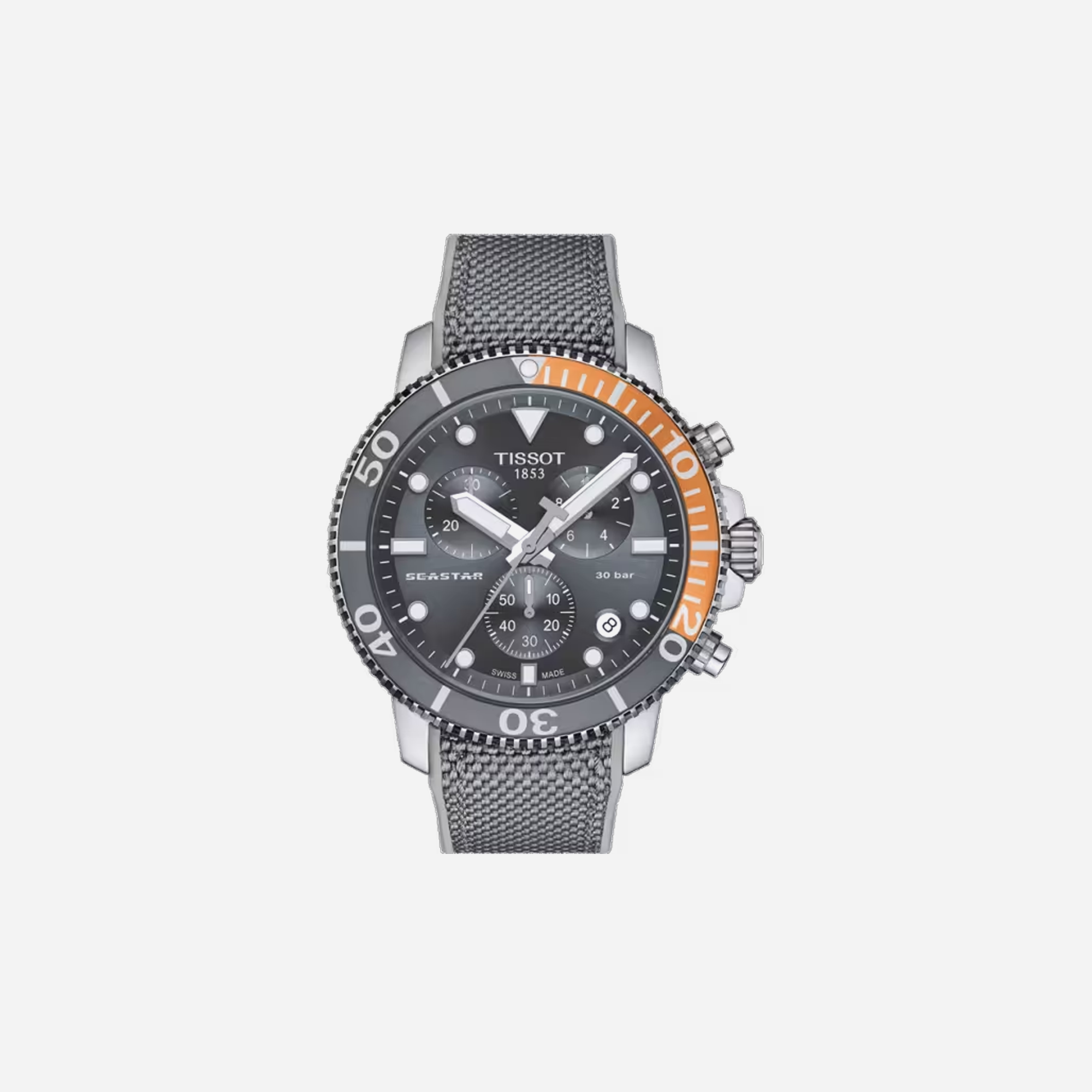 Tissot Seastar 1000 Chronograph Grey Dial Fabric Strap 45.5mm