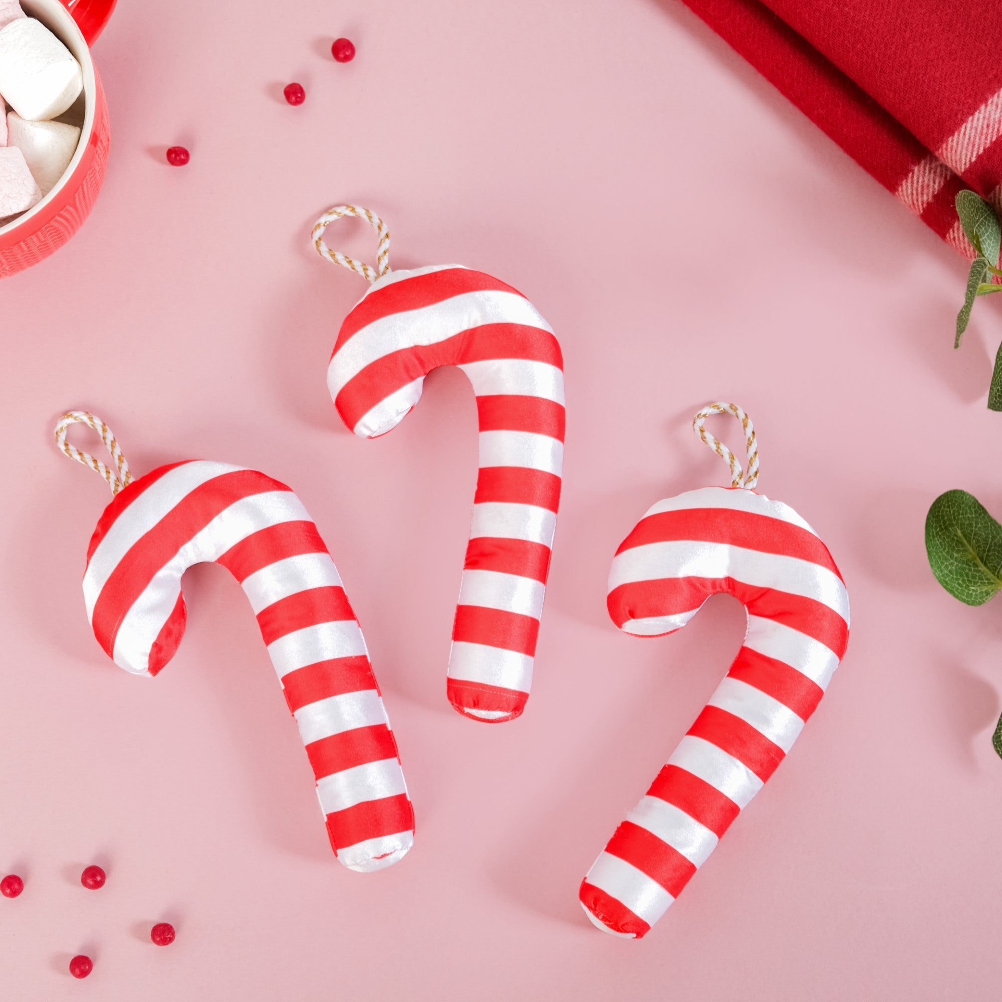 Nestasia Candy Cane Christmas Ornaments Set Of 3