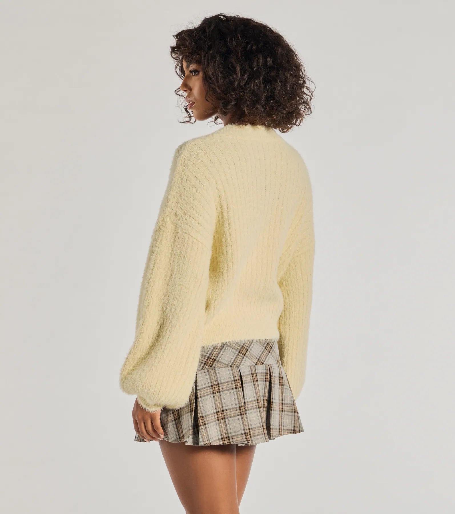 Windsor Cuddle Up Eyelash Knit V-Neck Sweater - view 2