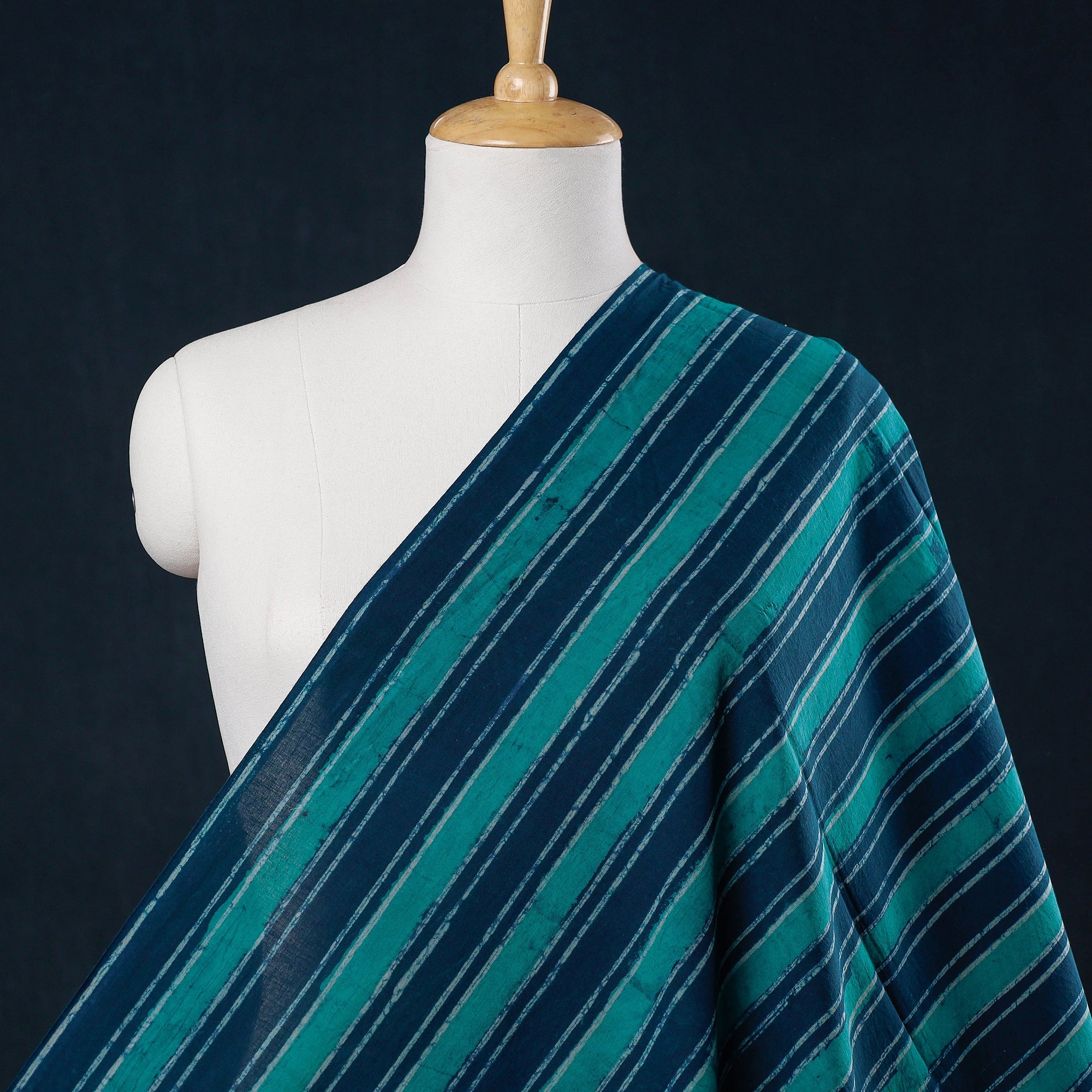 HAVELI CHRONICLES Blue - Akola Hand Block Printed Cotton Fabric