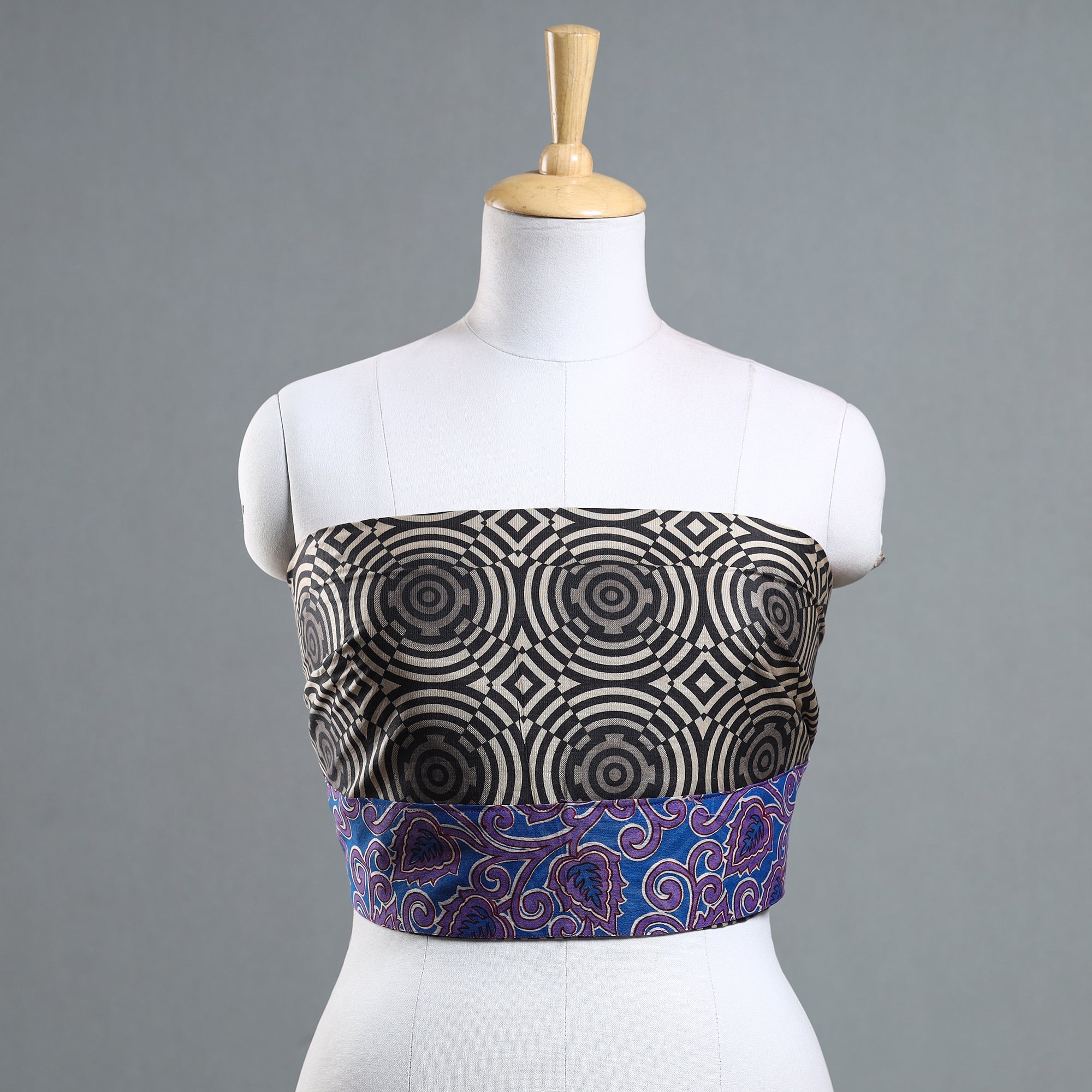 NOORI BAZAR Black - Jaipur Printed Silk Cotton Blouse Piece