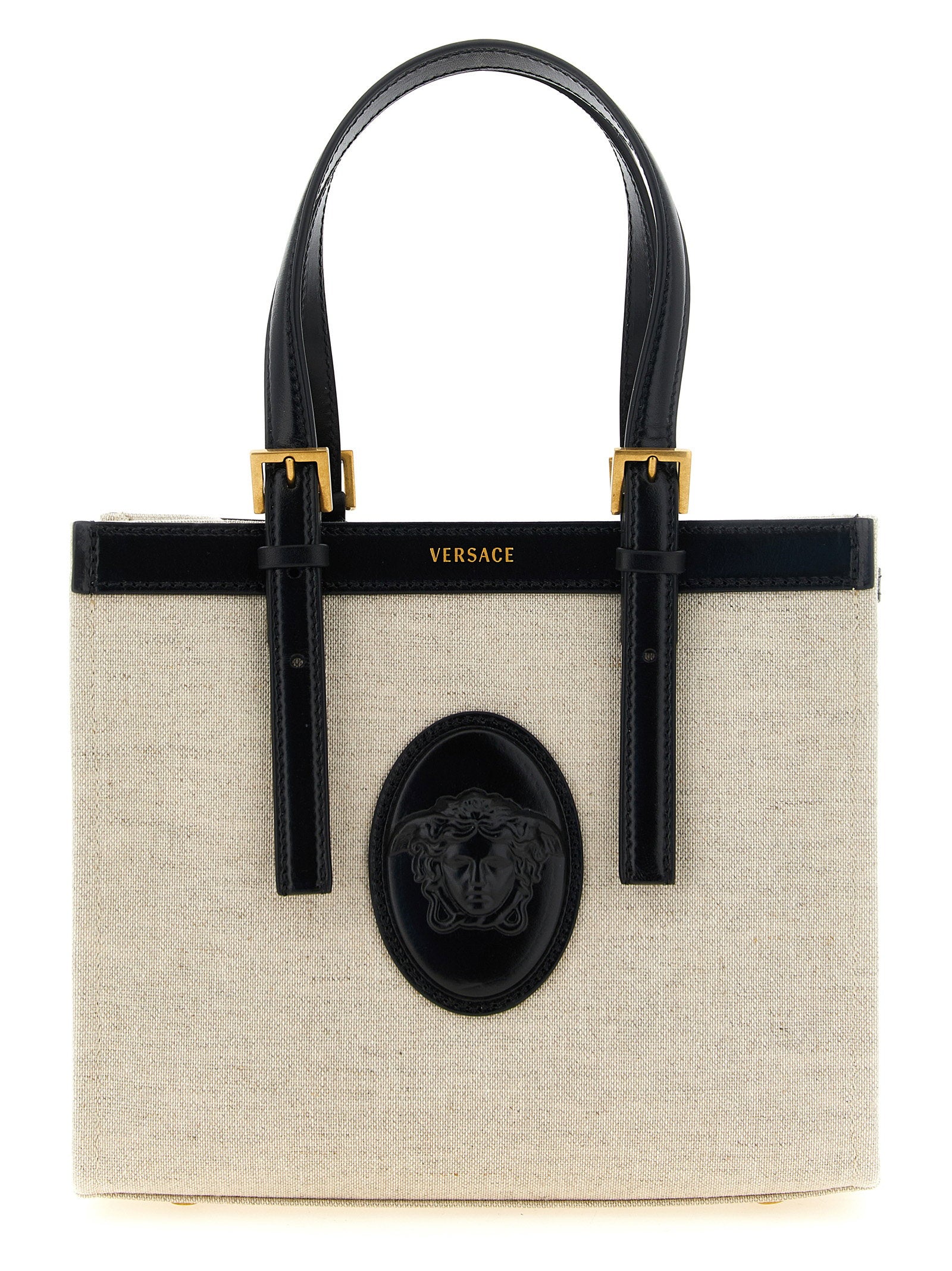Versace Rivière Mini Shopping Bag – 59% linen, 41% cotton