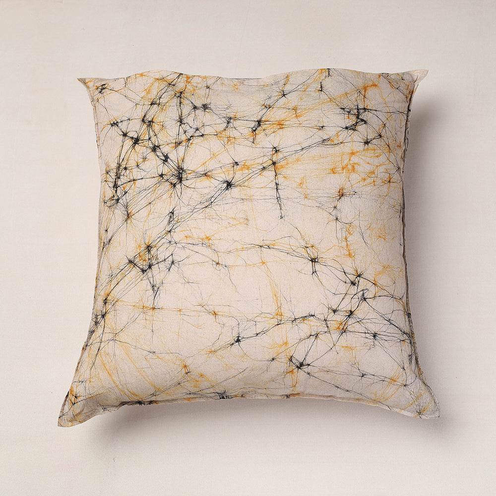 KACHCHH JI CHHAAP Beige - Hand Batik Printed Pure Cotton Cushion Cover (18 x 18 in) - view 3