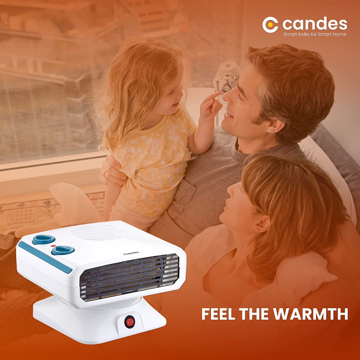 Candes Gloster All in One Silent Blower Fan Room Heater, 2000 W (White) - view 2