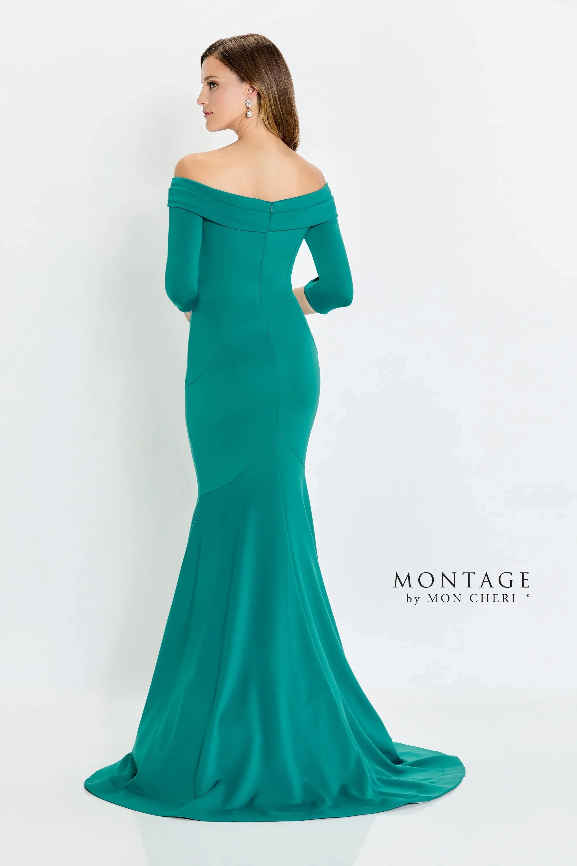 Montage M540 Long Mermaid Fit Formal Pleated Evening Dress - view 2