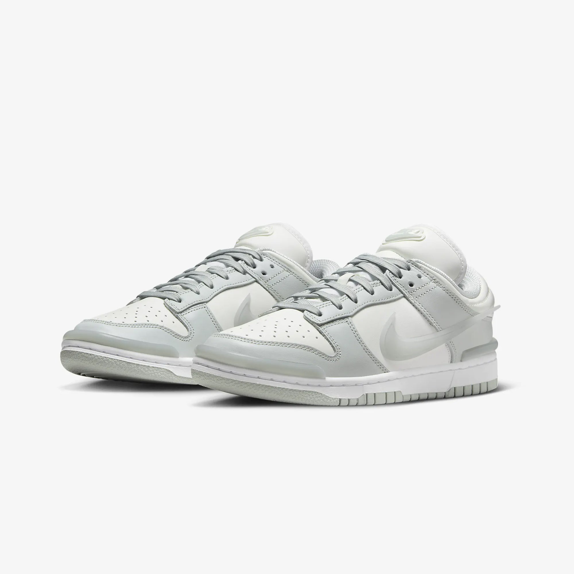 Nike | DUNK LOW TWIST { LIGHT SILVER/SAIL-WHITE - view 2