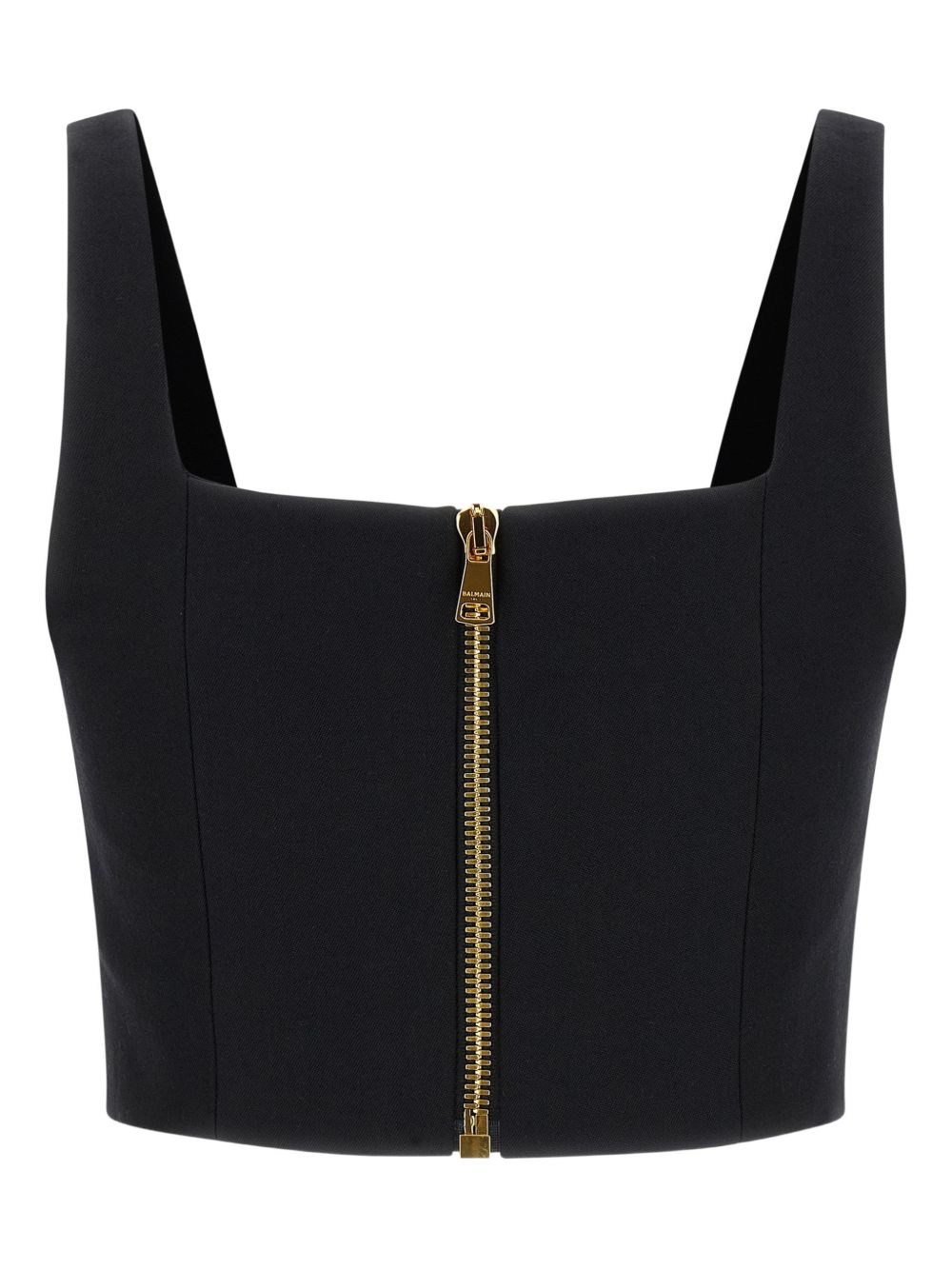 Balmain cropped Wool brassiere top – Virgin Wool 100% - view 2