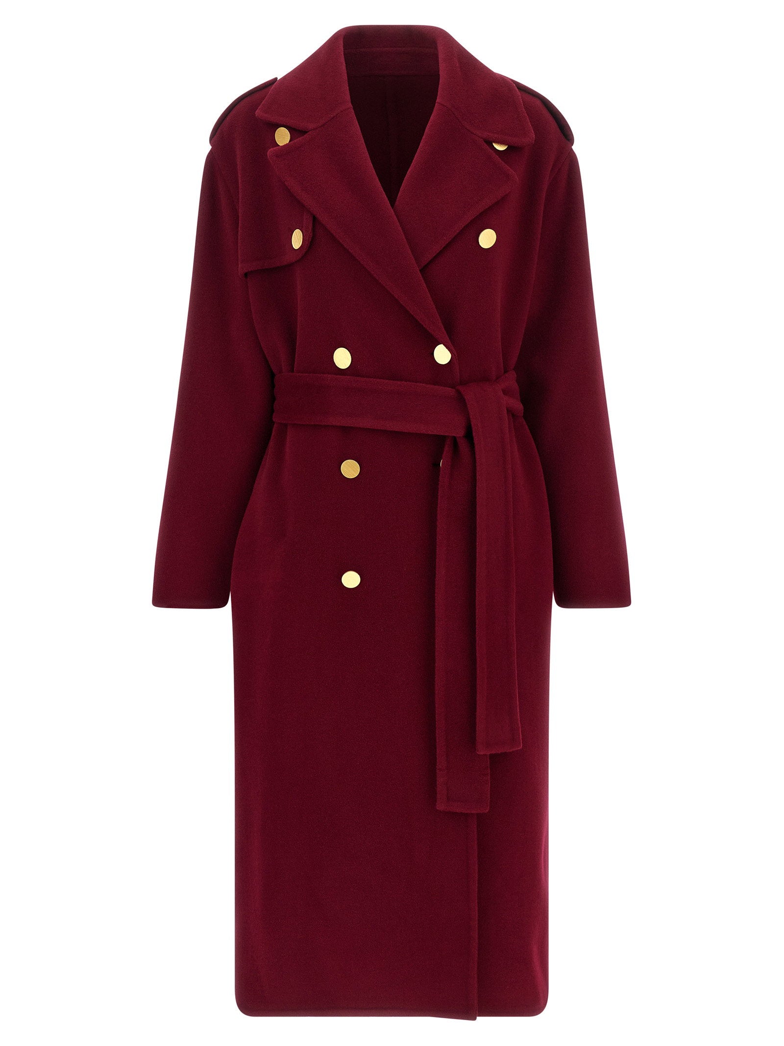 Alberta Ferretti Long Wool Coat – 90% wool, 10% cashmere