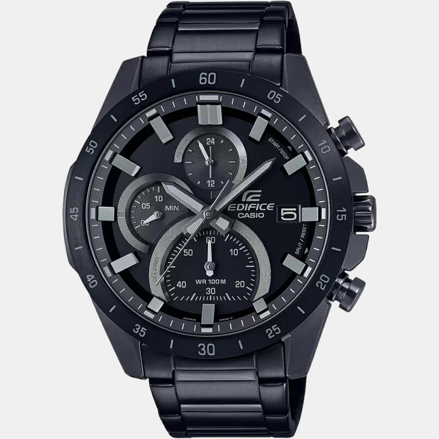 Casio Edifice Men Quartz Black Dial Chronograph Stainless Steel Watch ED517 - view 2