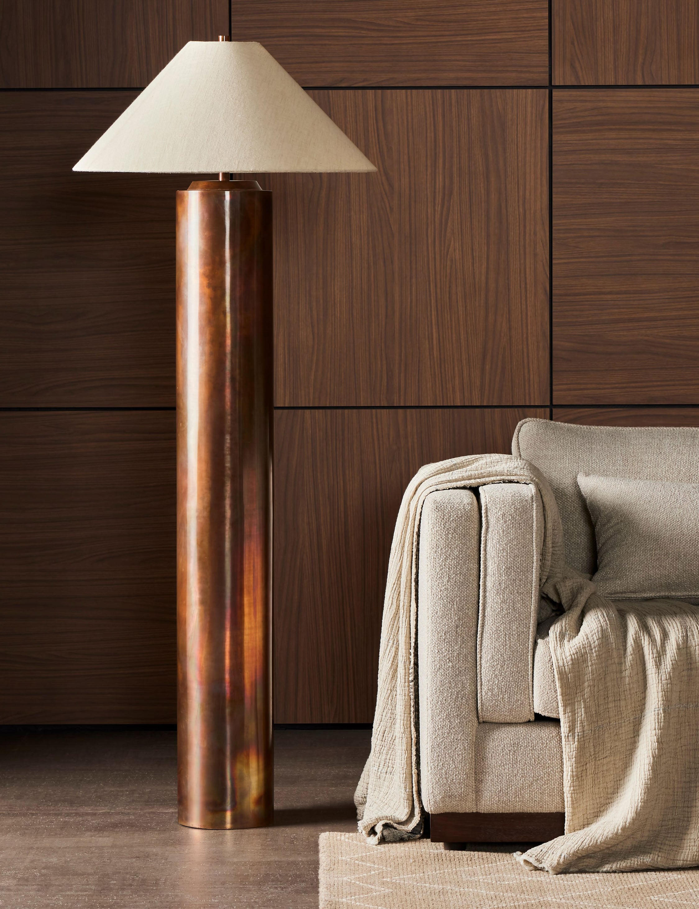 Lulu and Georgia Sevigne Floor Lamp – Burnt Brass - view 2
