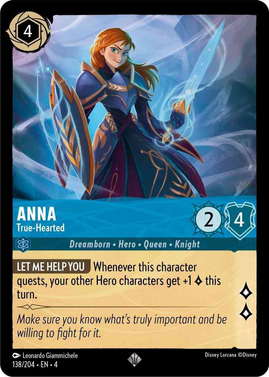 Return cold foil – Lorcana Anna - True-Hearted - 138/204 [Ursula's Return] [Cold Foil]