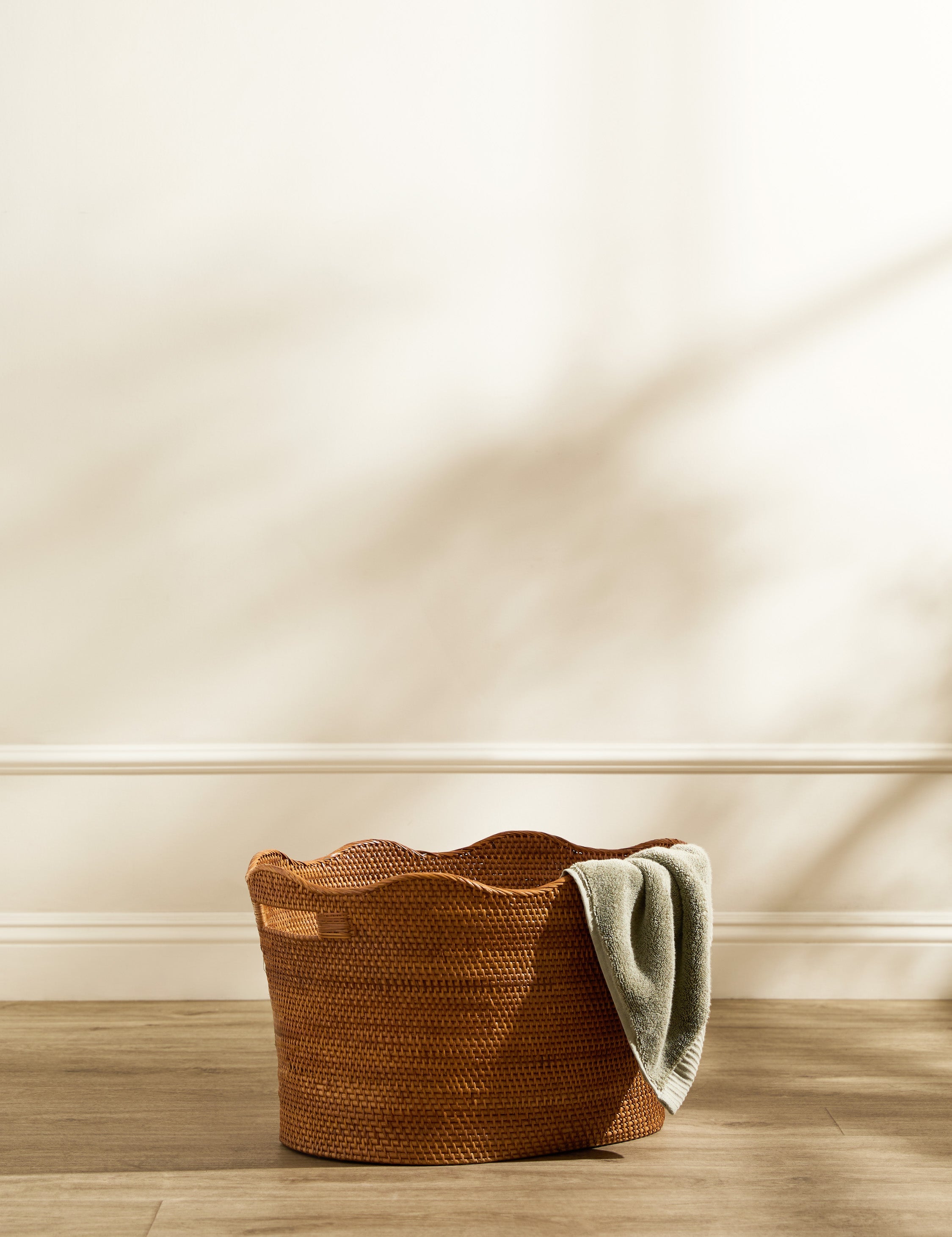 Lulu and Georgia Tyna Rattan Laundry Basket – Natural