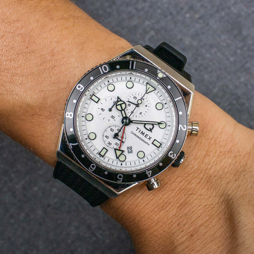 Timex Q Timex 3-Time Zone Chronograph 40mm Stainless Steel Bracelet Watch 40mm TW2V69900UJ - view 3