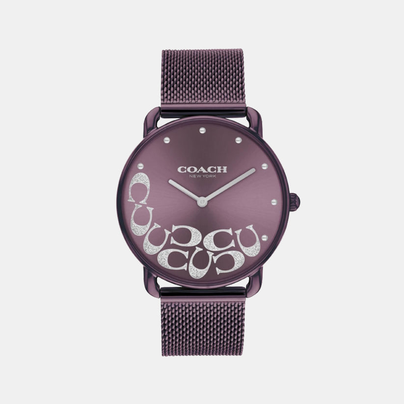 Coach Elliot Women Quartz Purple Dial Analog Stainless Steel Watch 14504339