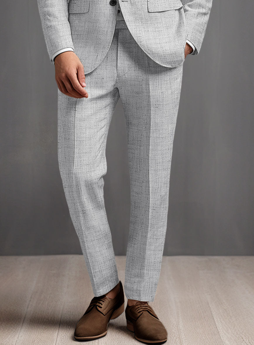 StudioSuits Solbiati Haze Gray Linen Pants - view 2