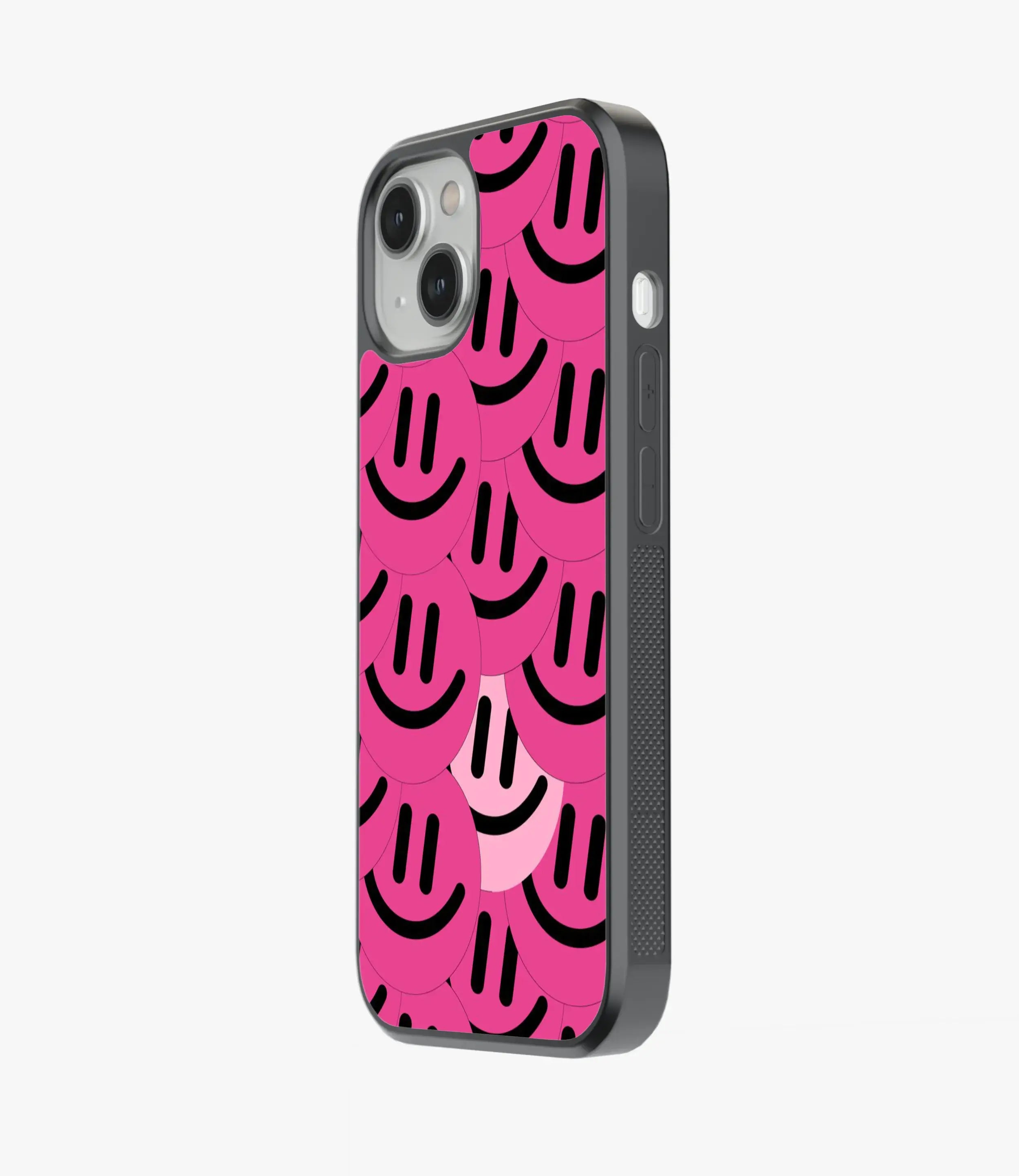 The Case Company Abstract Cerise Smiley Pattern Glass Case - view 4