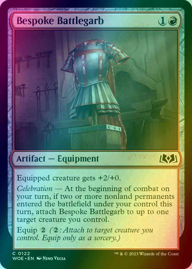 Bespoke battlegarb 122 – Magic Bespoke Battlegarb [122] [Wilds of Eldraine] [Foil]