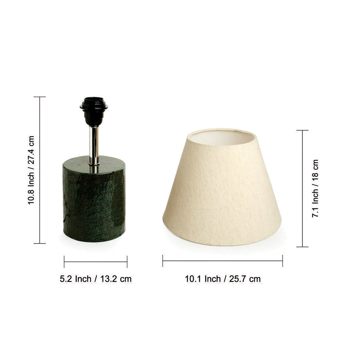 EXCLUSIVELANE 'Forest Trek' Handcrafted Table Lamp In Iron (16 Inch, Bottle Green) - view 6