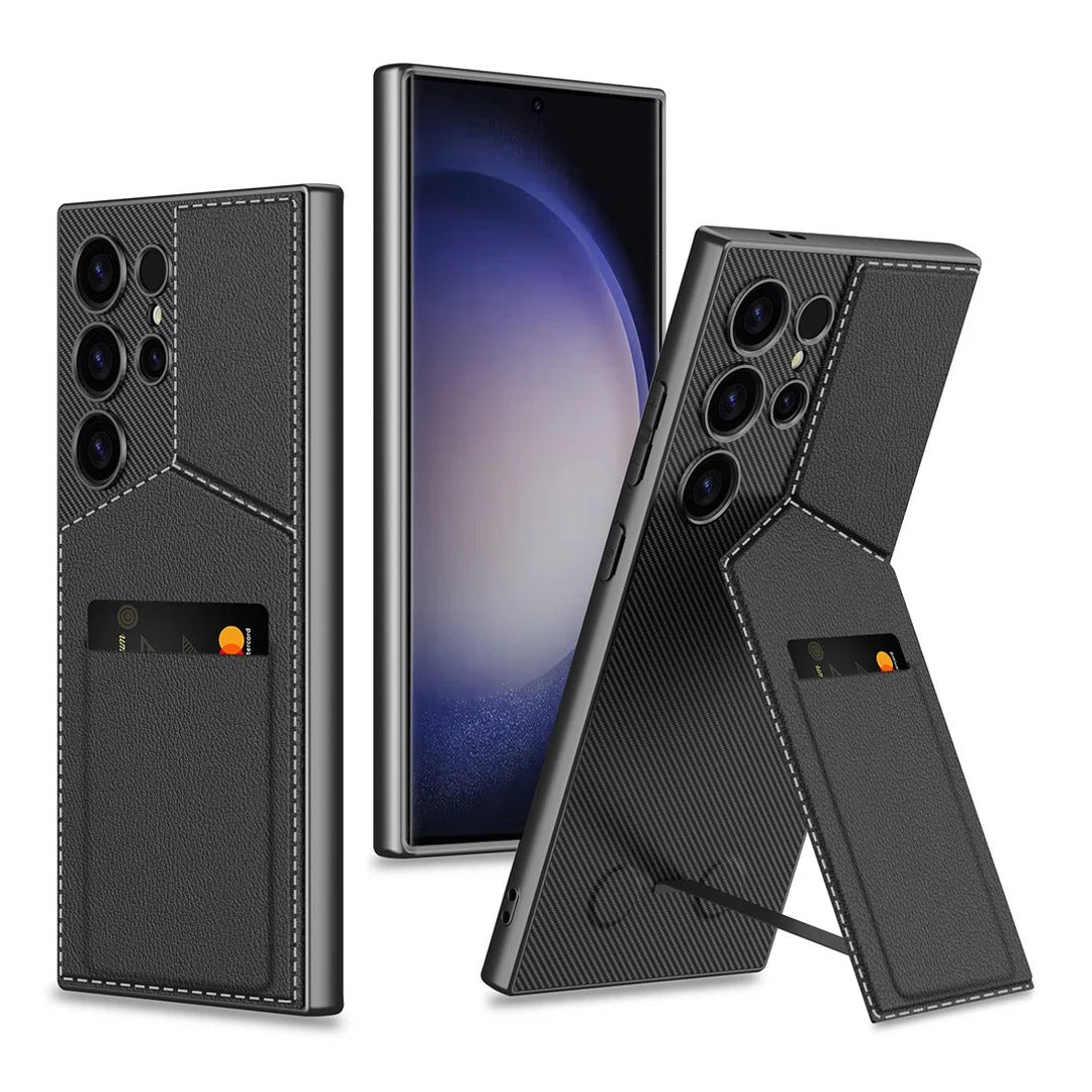 Million Cases Luxury Magnetic Bracket Card Holder Case - Samsung