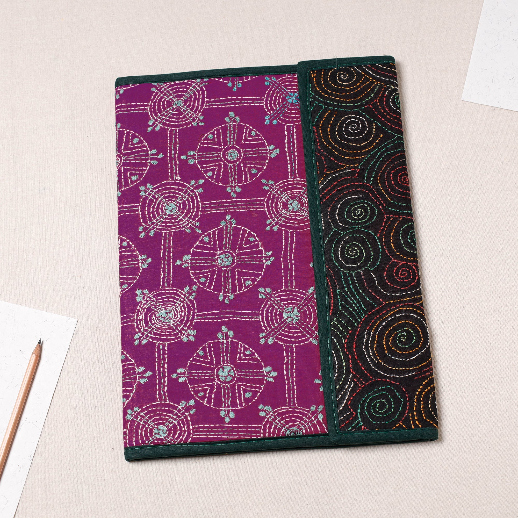 ASALKAAR Bengal Kantha Work Handcrafted File Folder