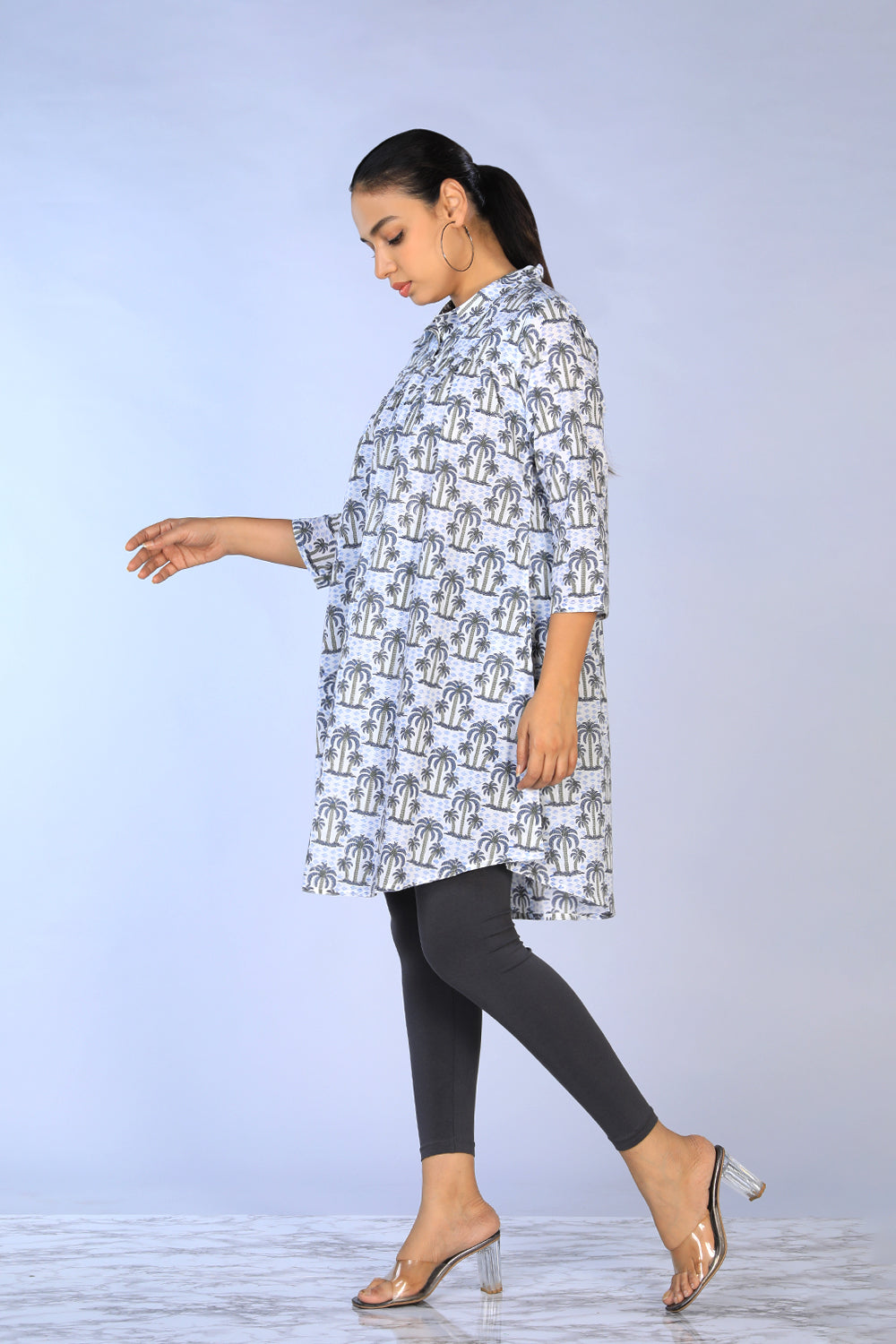 Kalanjali Ethnics Handblock Printed gathered long shirt - view 6