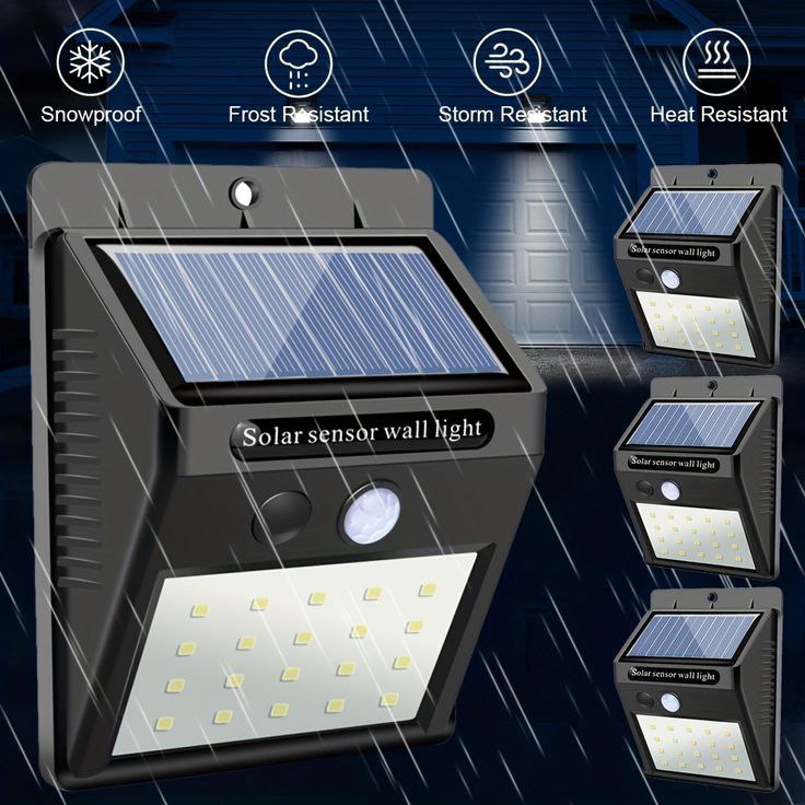 Catterton Ultra-Bright 20 LED Solar Security Wall Light (Pack Of 3)