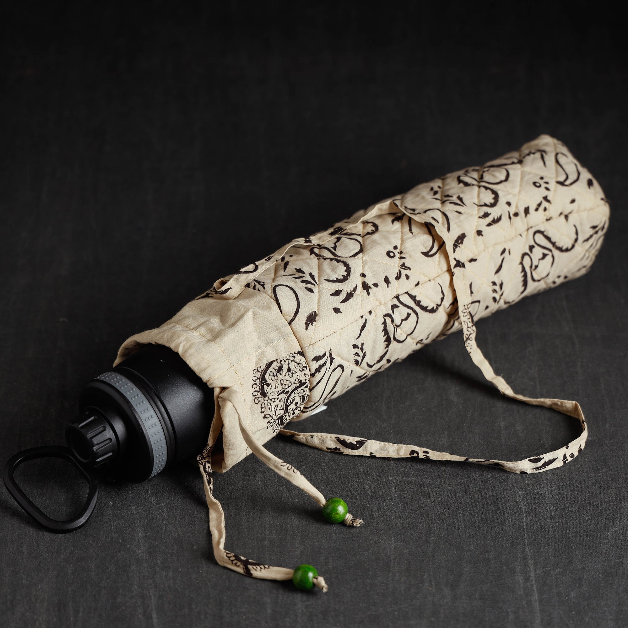 JALPARI Beige - Block Printed Cotton 1L Water Bottle Cover - view 3