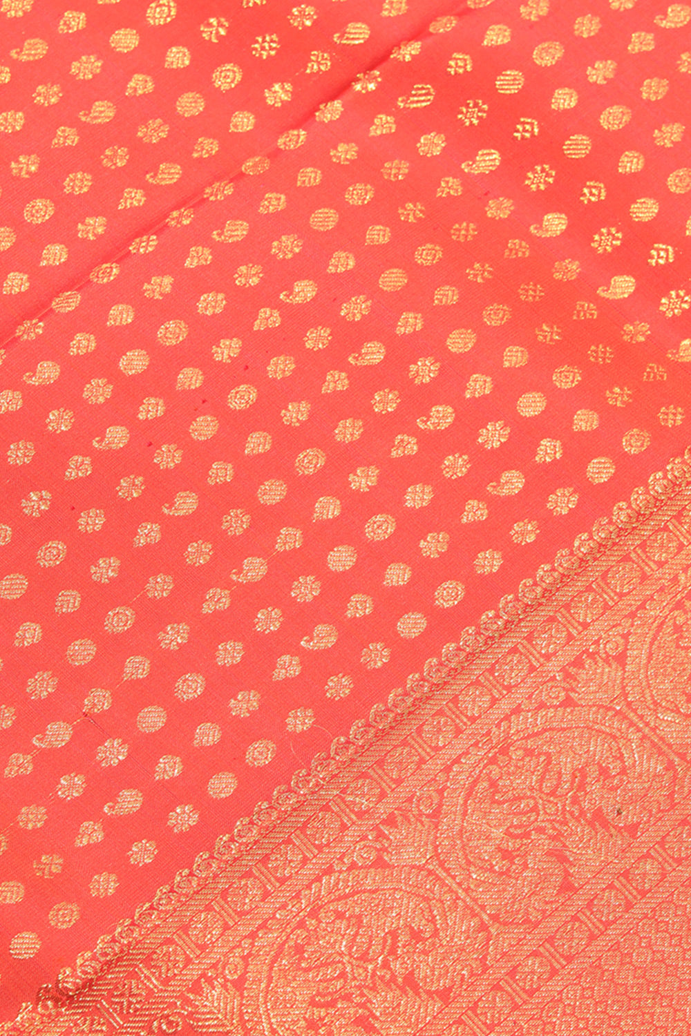 Kalanjali Kanchi Silk Orange Dupatta - view 2
