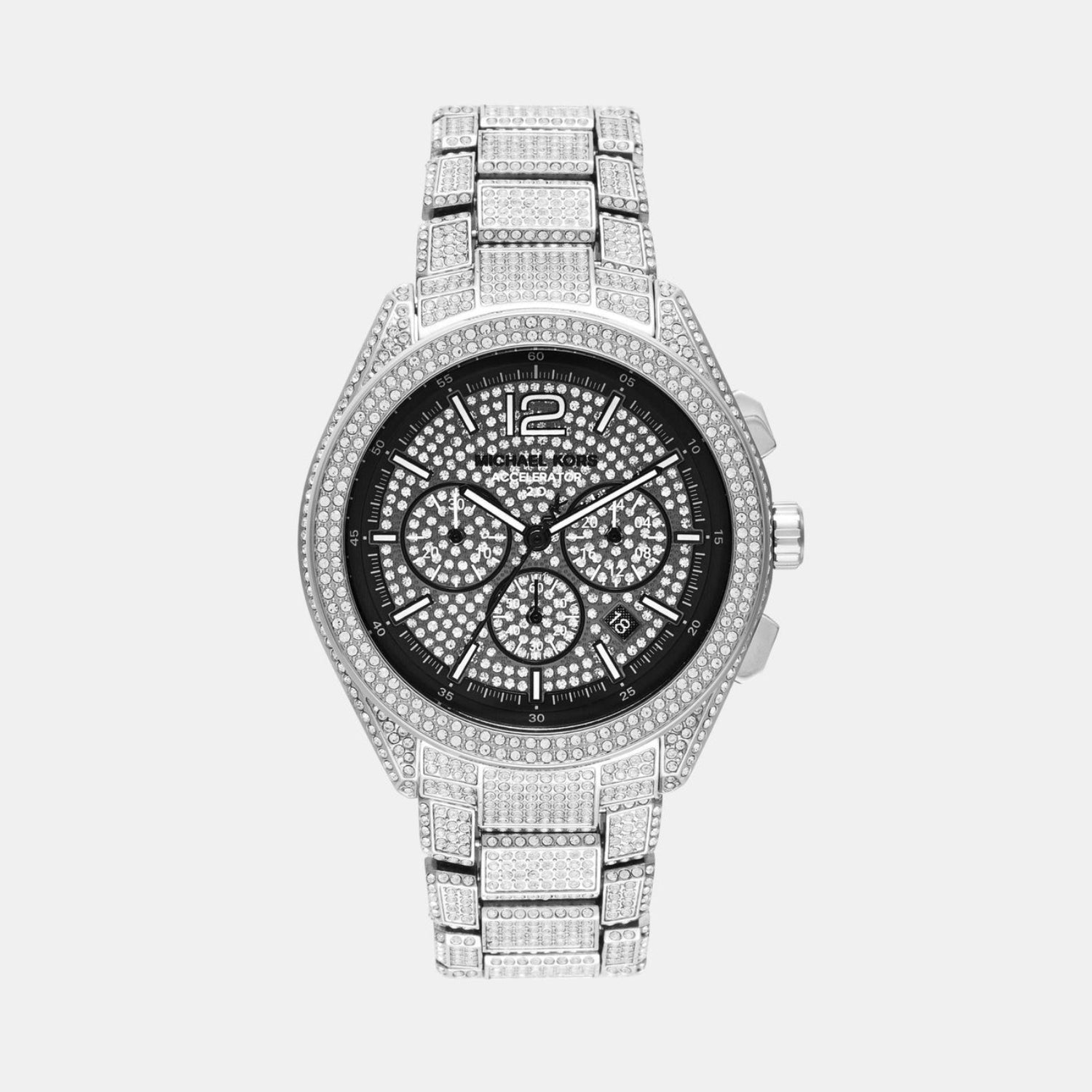 Michael Kors Accelerator 2.0 Men Quartz Black Dial Chronograph Stainless Steel Watch MK9189