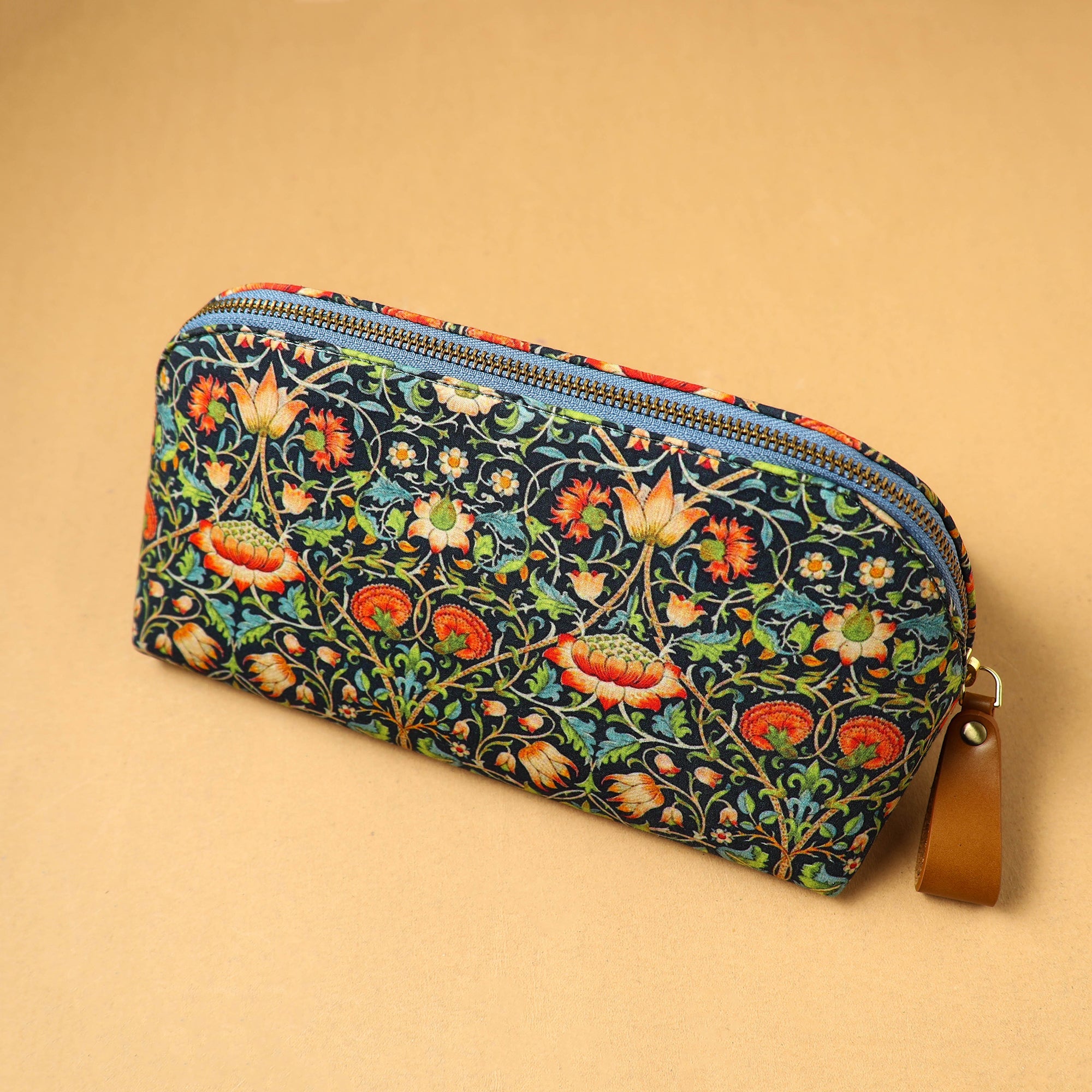 SUKRITI INPRINT Black - Floral Print Handcrafted Multipurpose Toiletry Pouch 48
