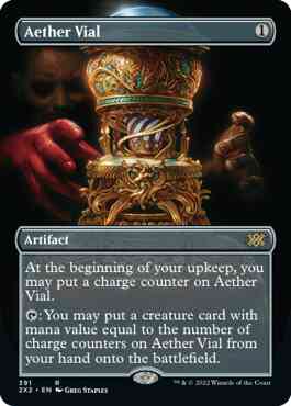 Aether vial 391 – Magic Aether Vial [391] [Borderless] [Double Masters 2022] [Non-Foil]