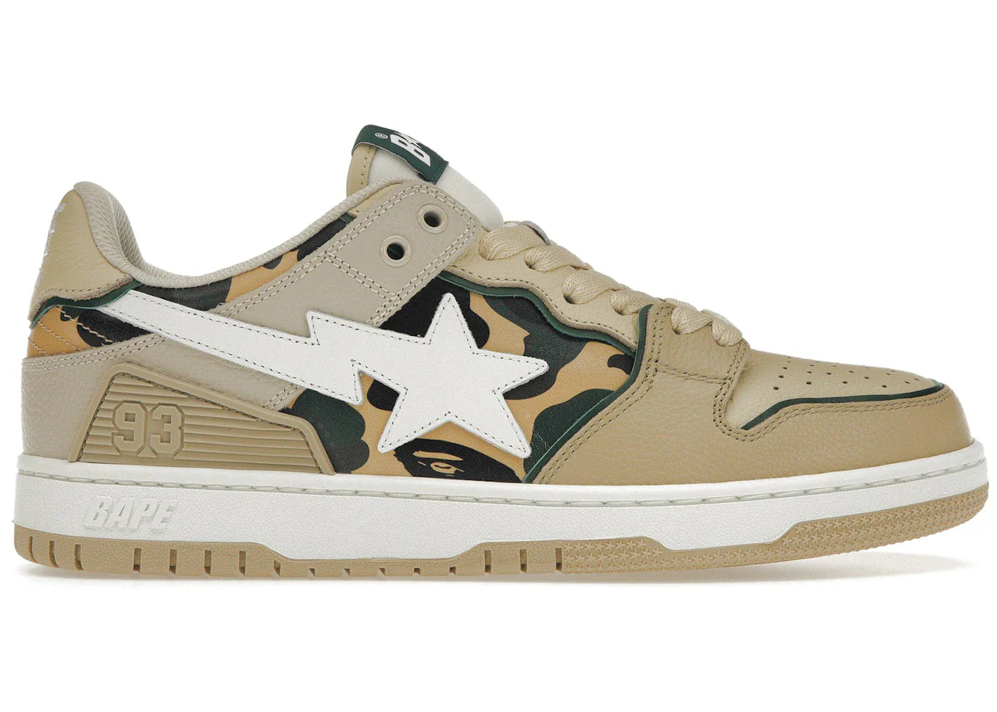 BAPE A Bathing Ape Sk8 Sta Beige Yellow Camo
